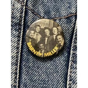 Barney Miller Pinback Vintage Button Badge Old Hollywood Tv Pin sitcoms #277